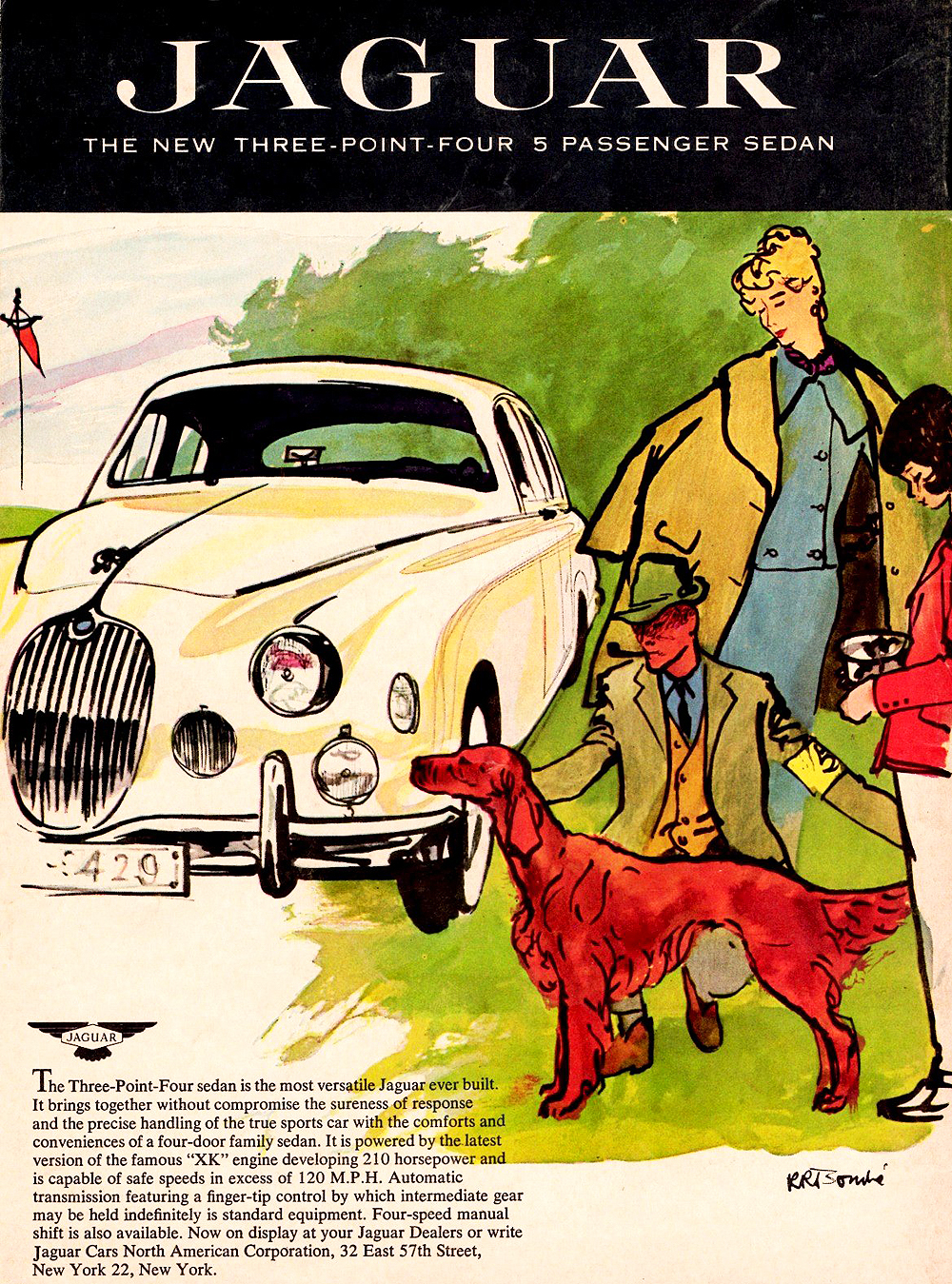 1957 Jaguar Auto Advertising